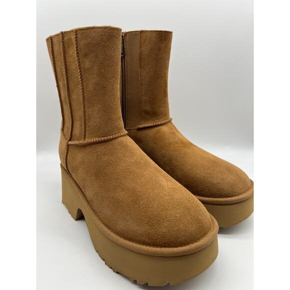 UGG Classic Twin Seam New Heights Boot Chestnut 1158313 Women's Size 10 - Picture 11 of 16